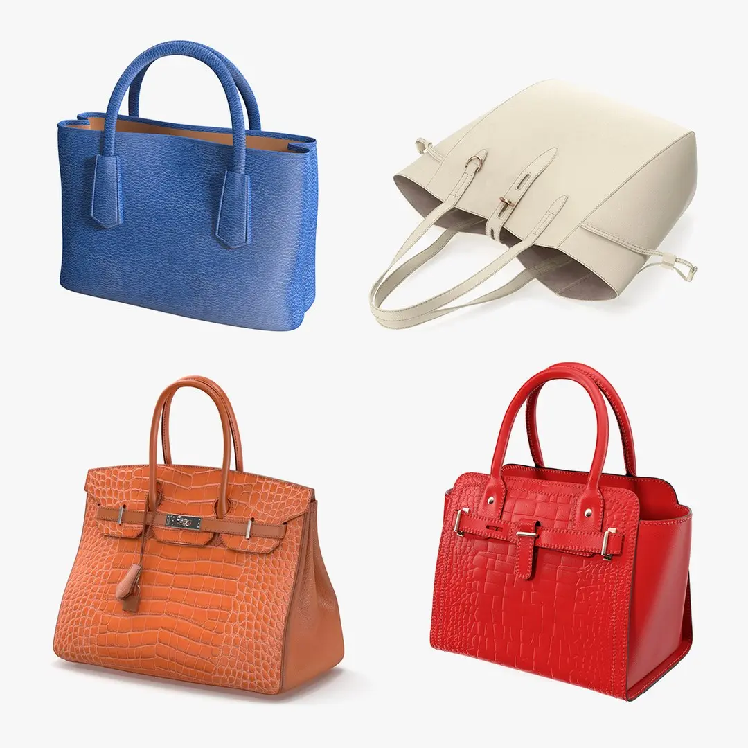 Women Leather Bags Collection 3 3D model