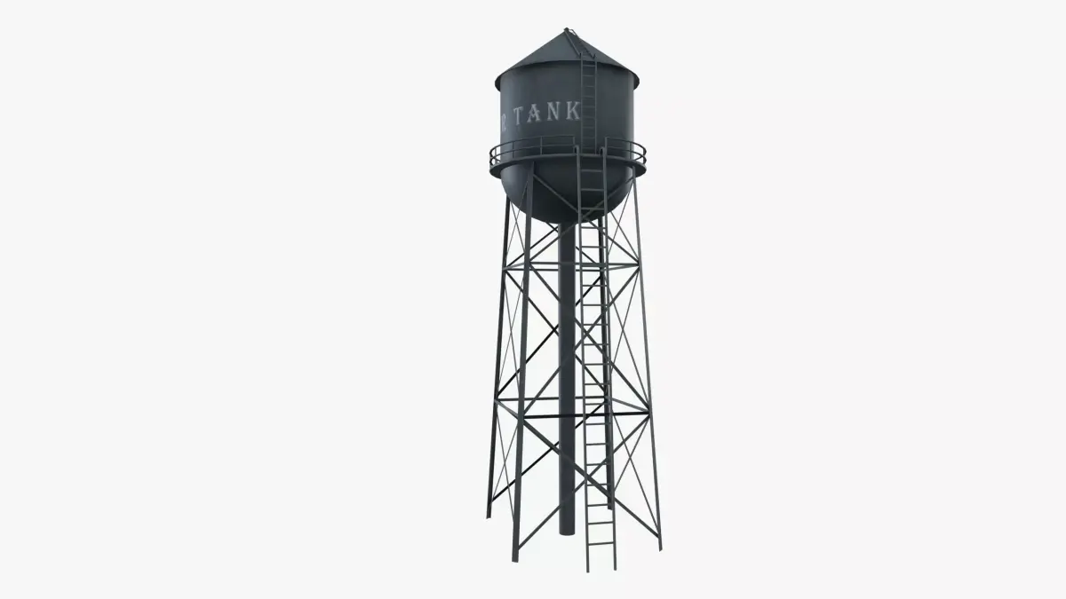 Water Tower 3D model 11