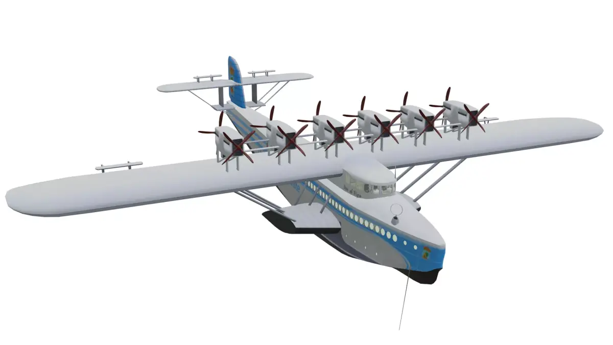Dornier Do X Low-poly 3D model purchase