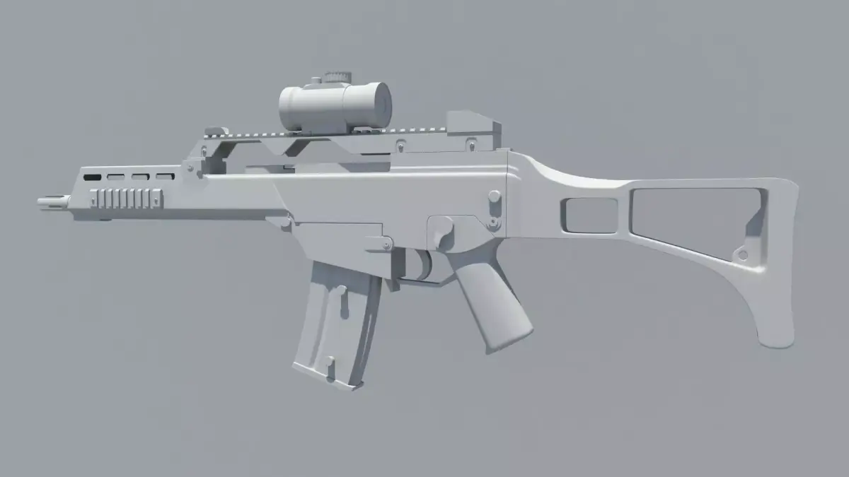 G36 Heckler and Koch Rifle Free 3D model