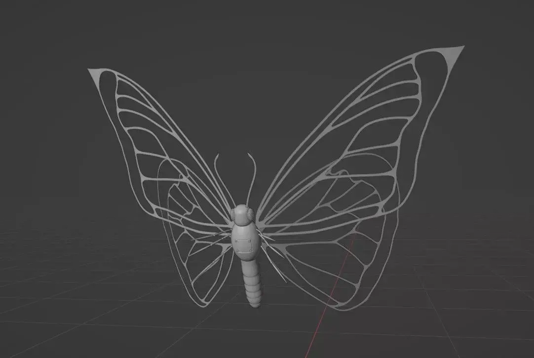 Mechanical butterfly 3D model buy