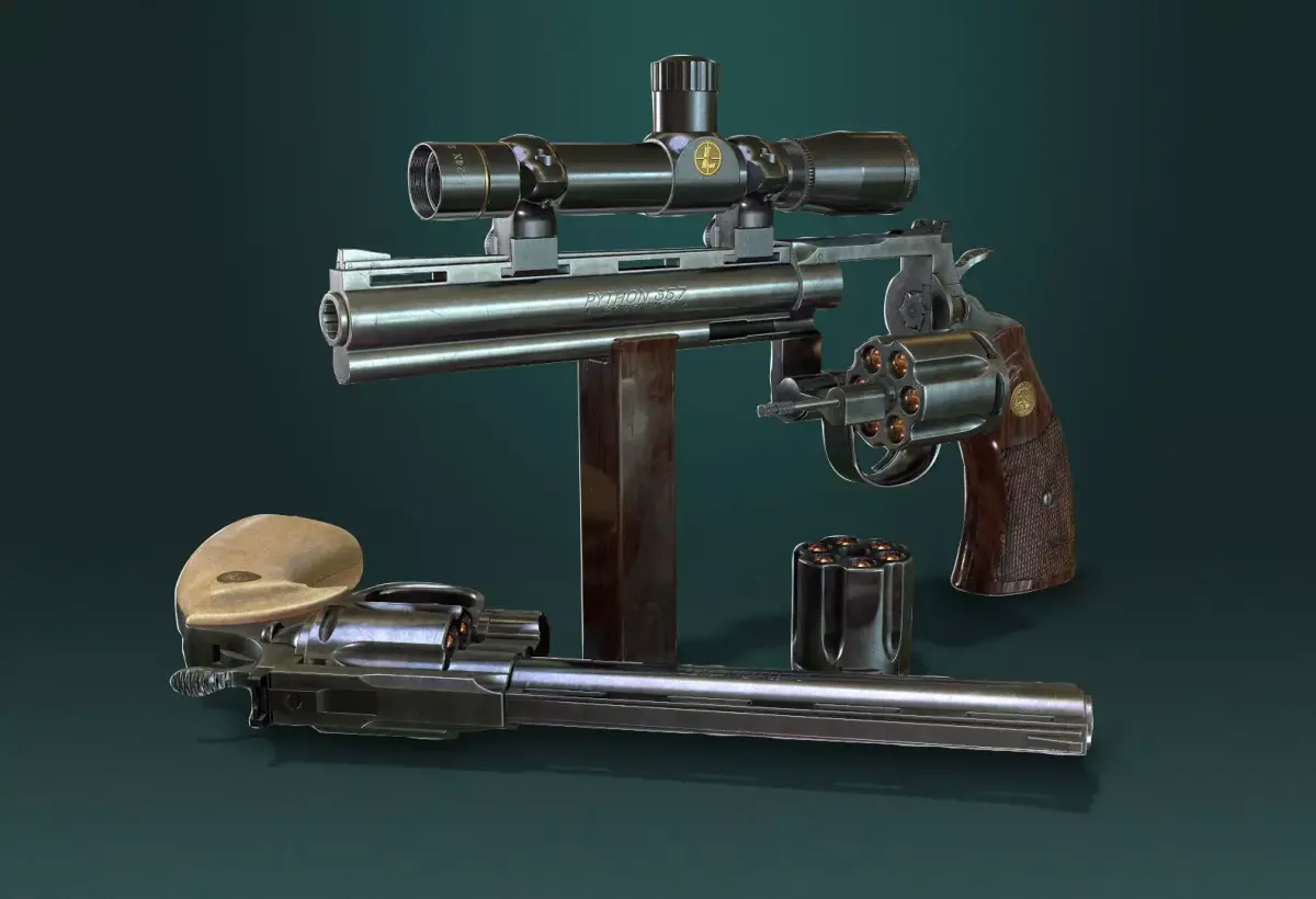 Colt Python  Low-poly 3D model