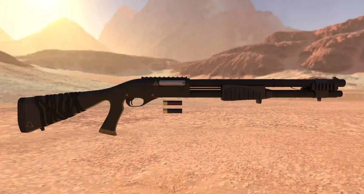 Model 870 Shotgun - Game ready asset Low-poly 3D model