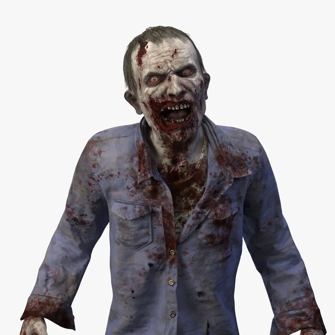 Zombie John Rigged 3D model
