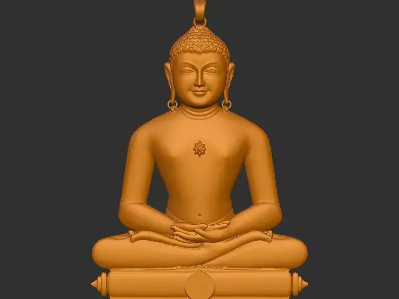 Mahaveer Buddha loket 3D print model