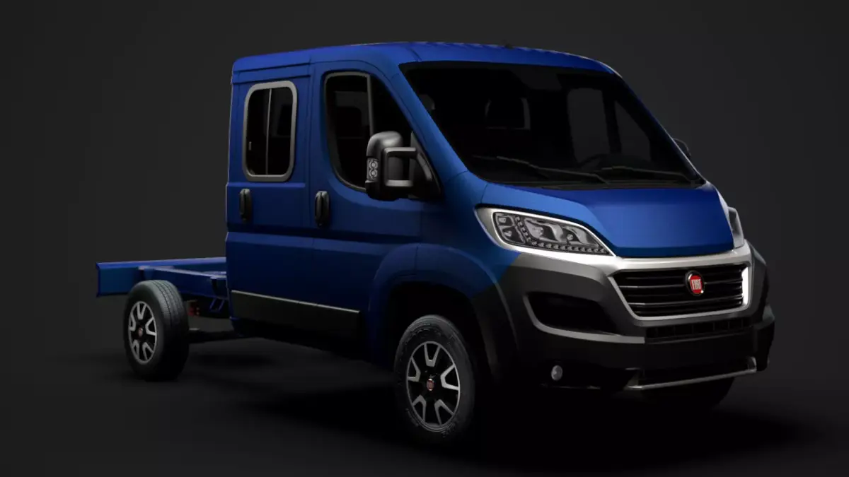 Fiat Ducato Chassis Truck Crew Cab 3450 WB 2020 3D model