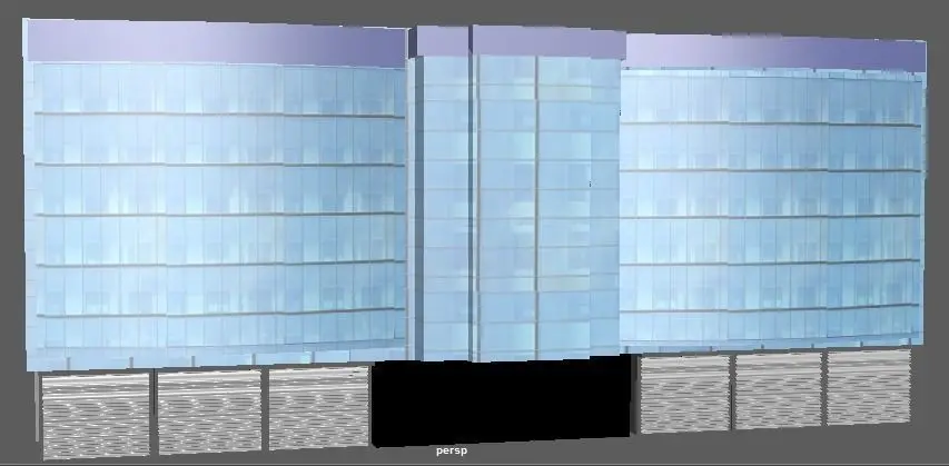 Building office with glass windows Free 3D model