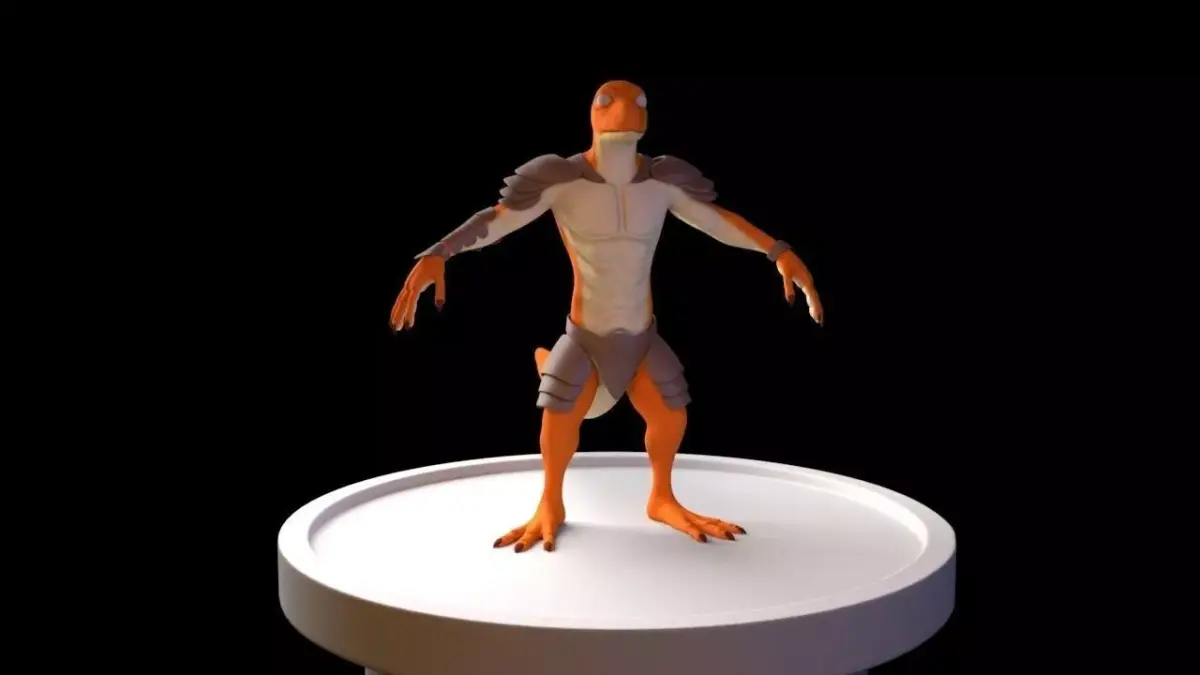 Lizard dinosaur Low-poly 3D model