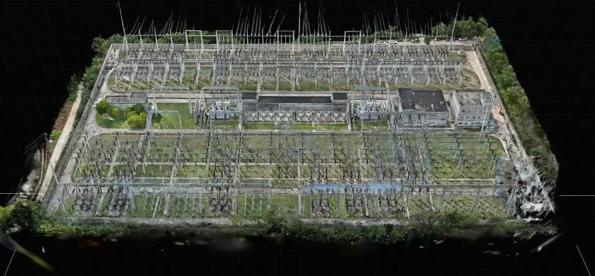 220kV Electrical power substation Gaussian splatting 3D model