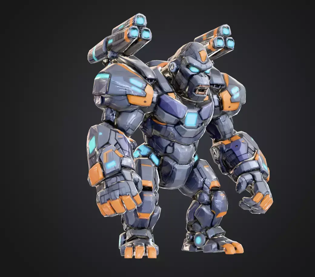 Mech Gorilla Tank  Sci-Fi Heavy Assault 3D Model 3D model