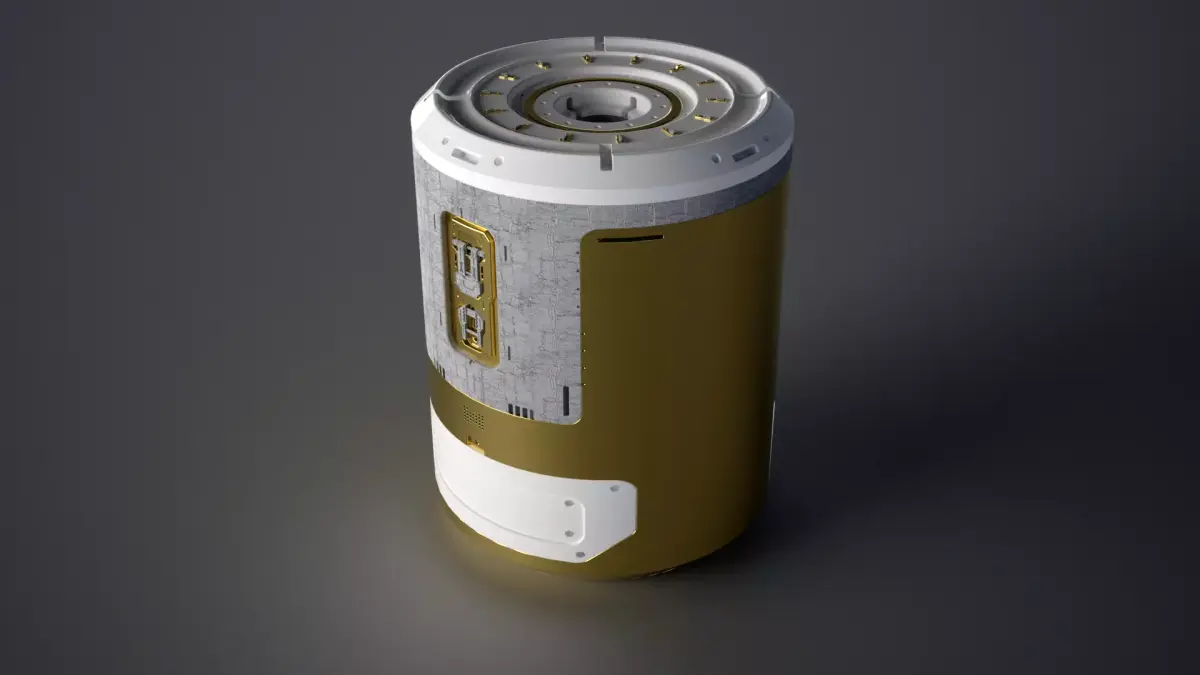 sci-fi canister geo Free low-poly 3D model