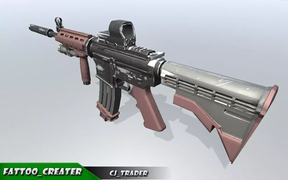 Modern Assault rifle special 3d model Low-poly 3D model
