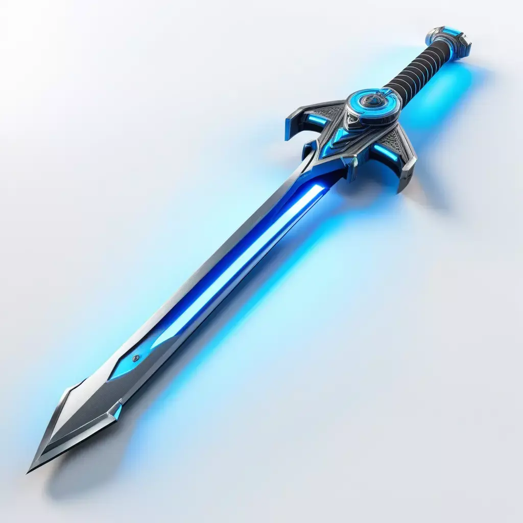 Futuristic Energy Sword with Blue Blade 3D model