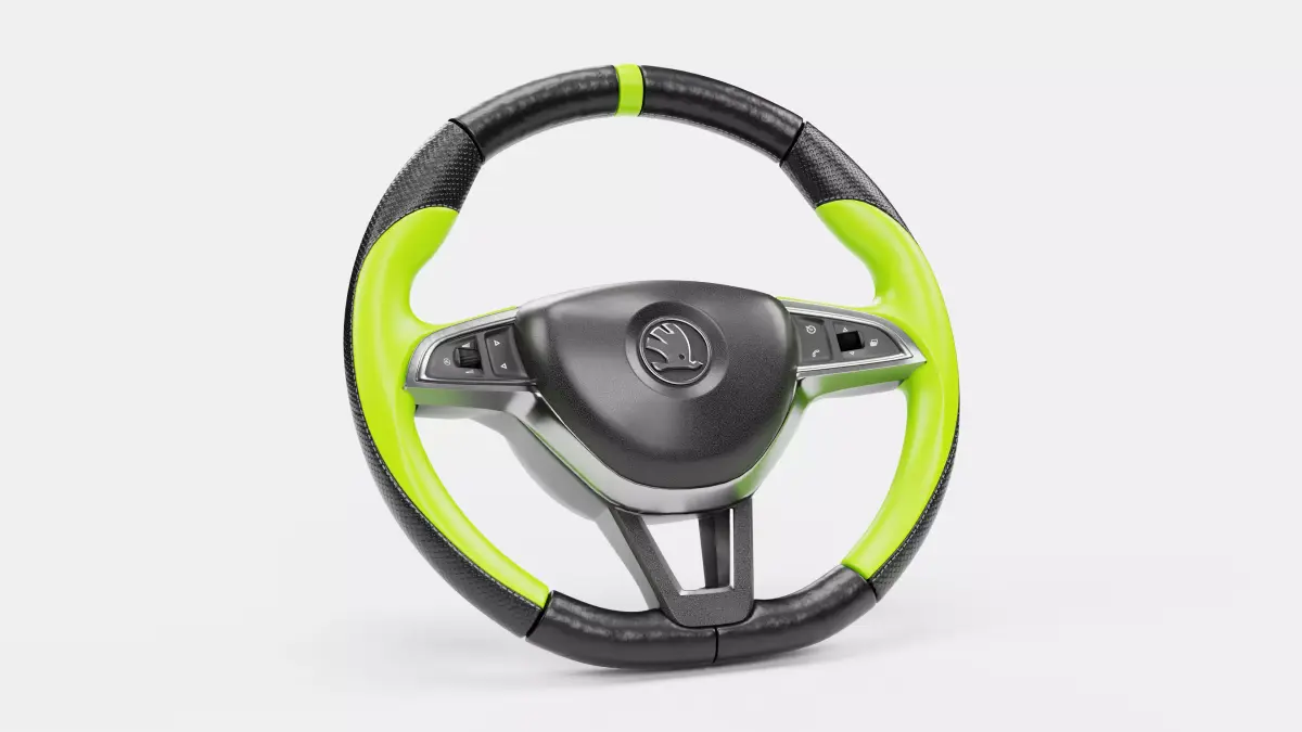 Lamon Green Cover Steering Wheel  3D model