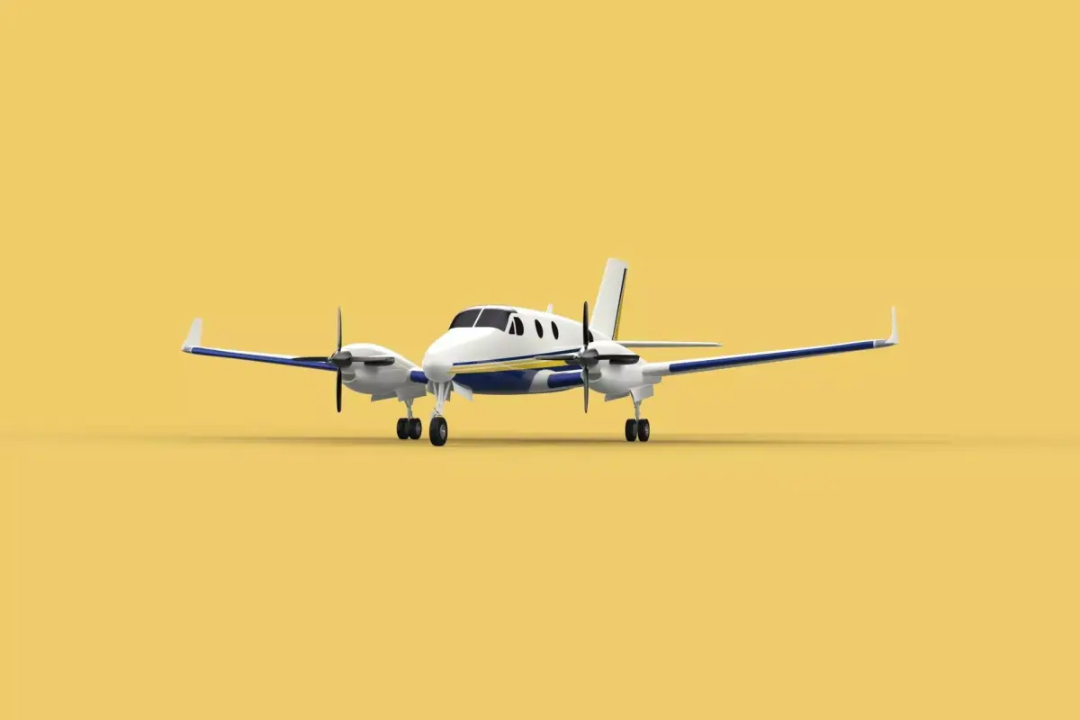 BUSINESS EXECUTIVE JET AIRPLANE AIRCRAFT TURBOPROP TWIN ENGINE 3D model