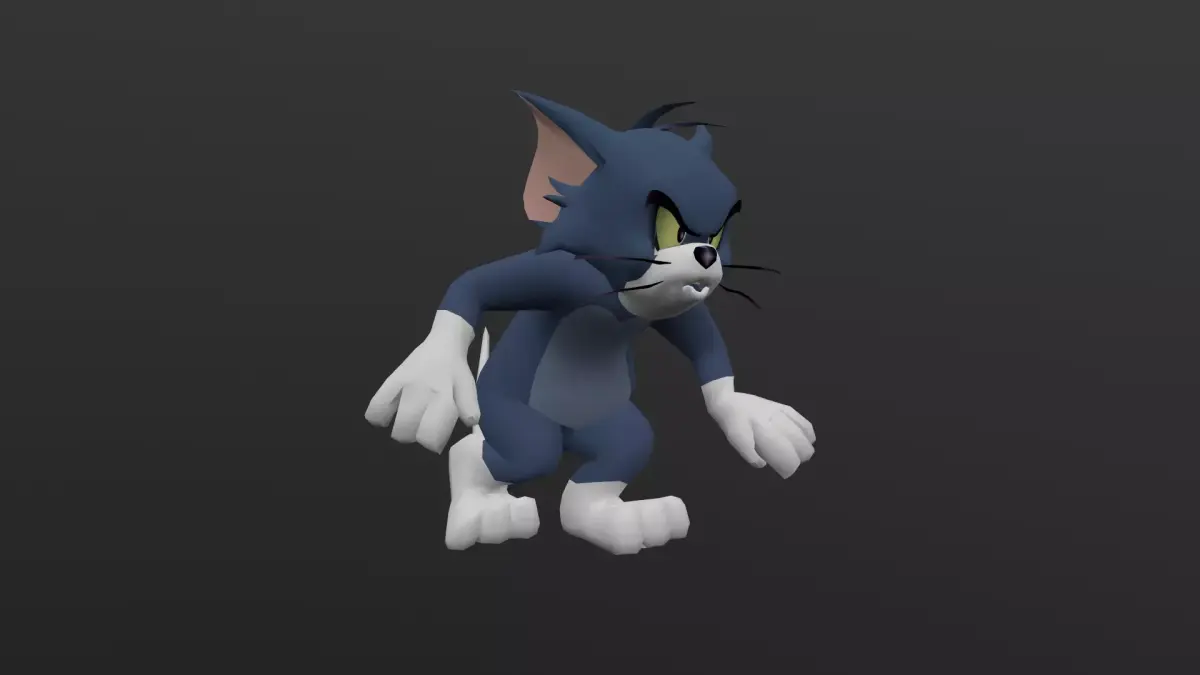TOMC-020 Tom Cat Sneaking Forward Low-poly 3D model