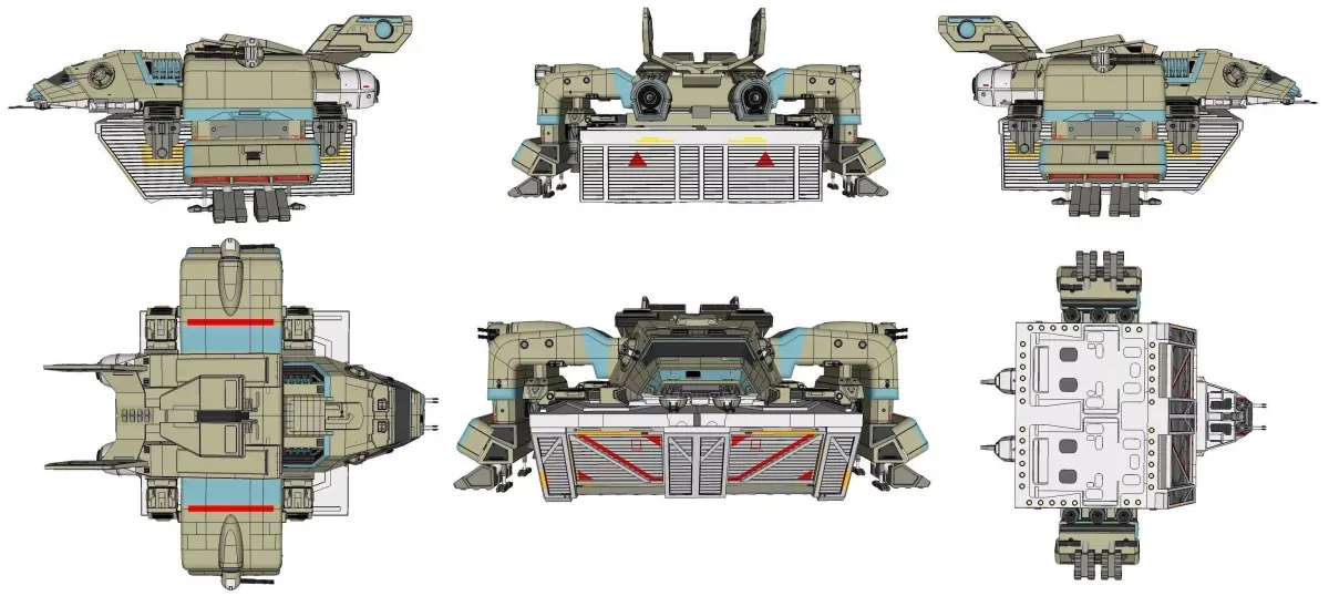 starship troopers dropship 3D model