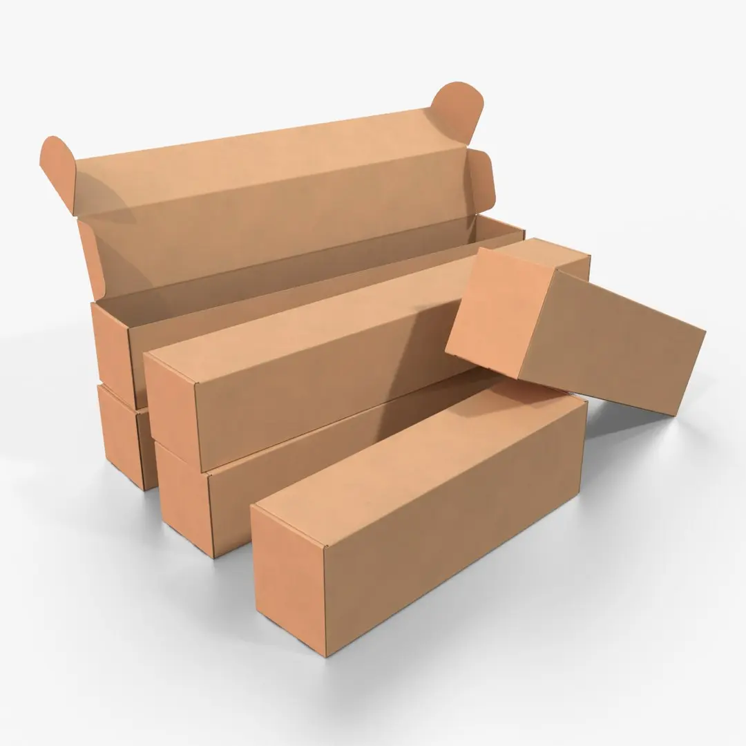 Mailer Boxes - Long Packaging Set 3D model