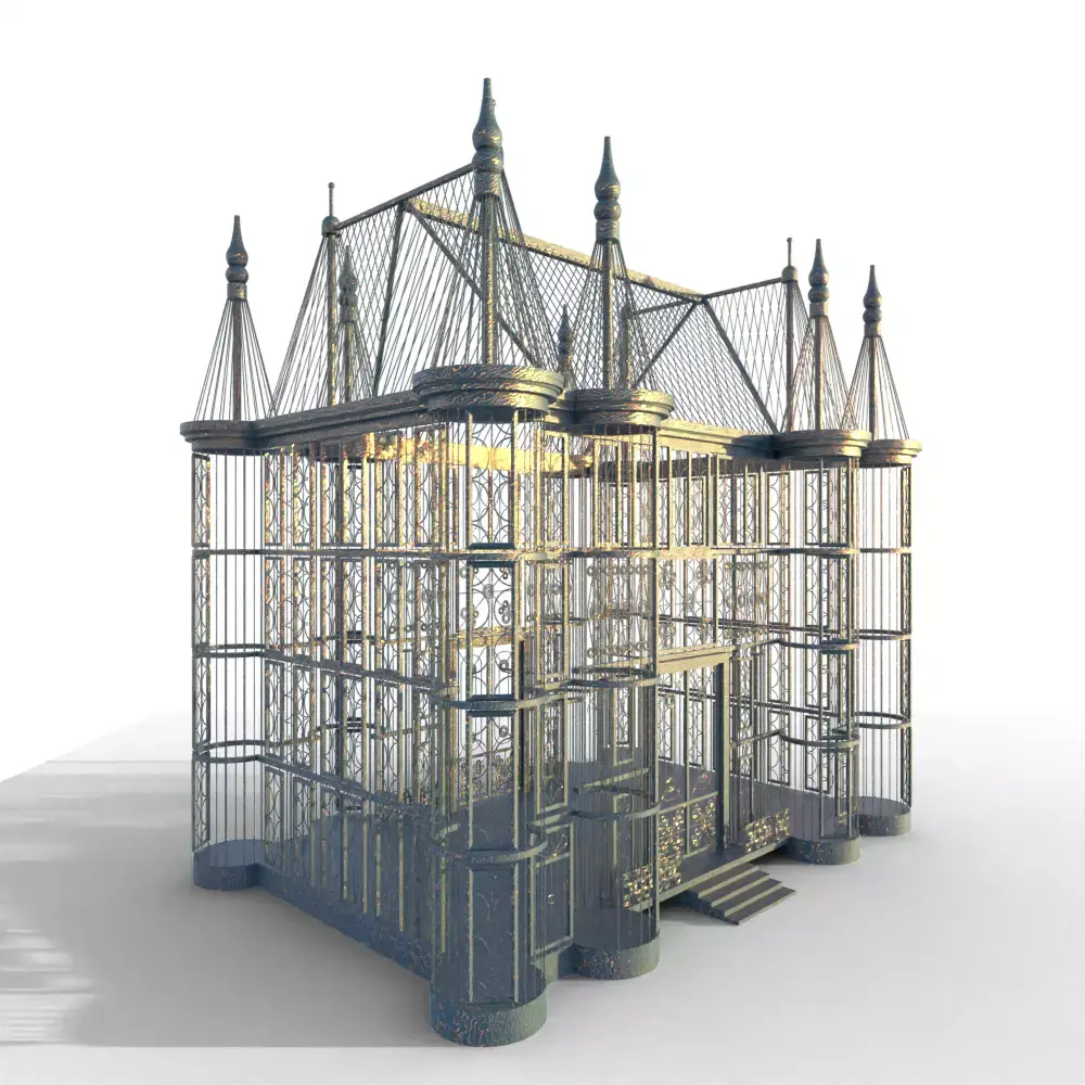 Victorian Gothic Ornamental Glasshouse 3D model