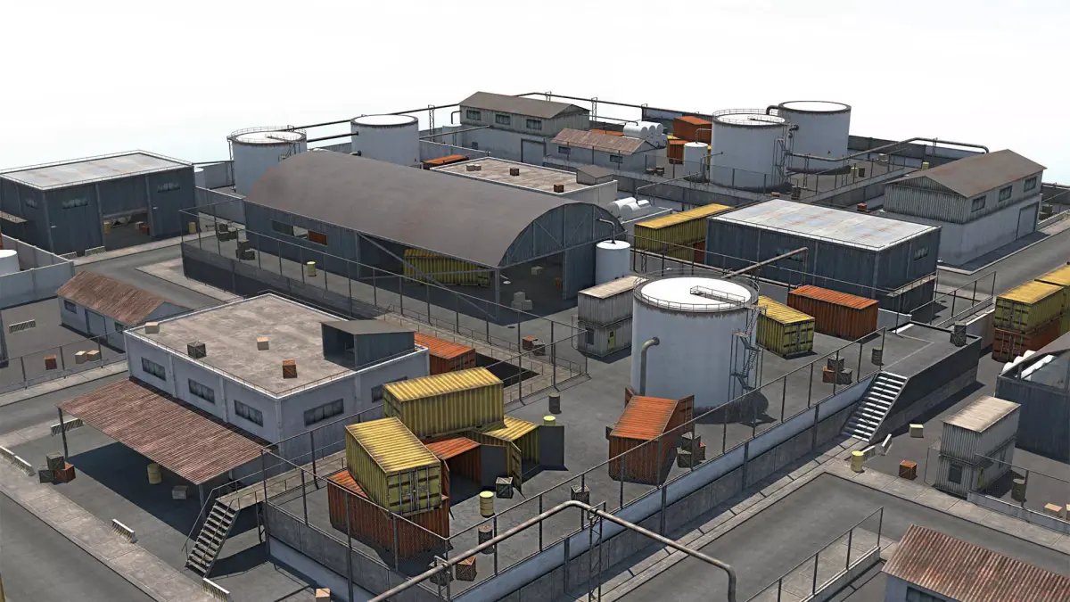 Industrial  Area - Scene Low-poly 3D model