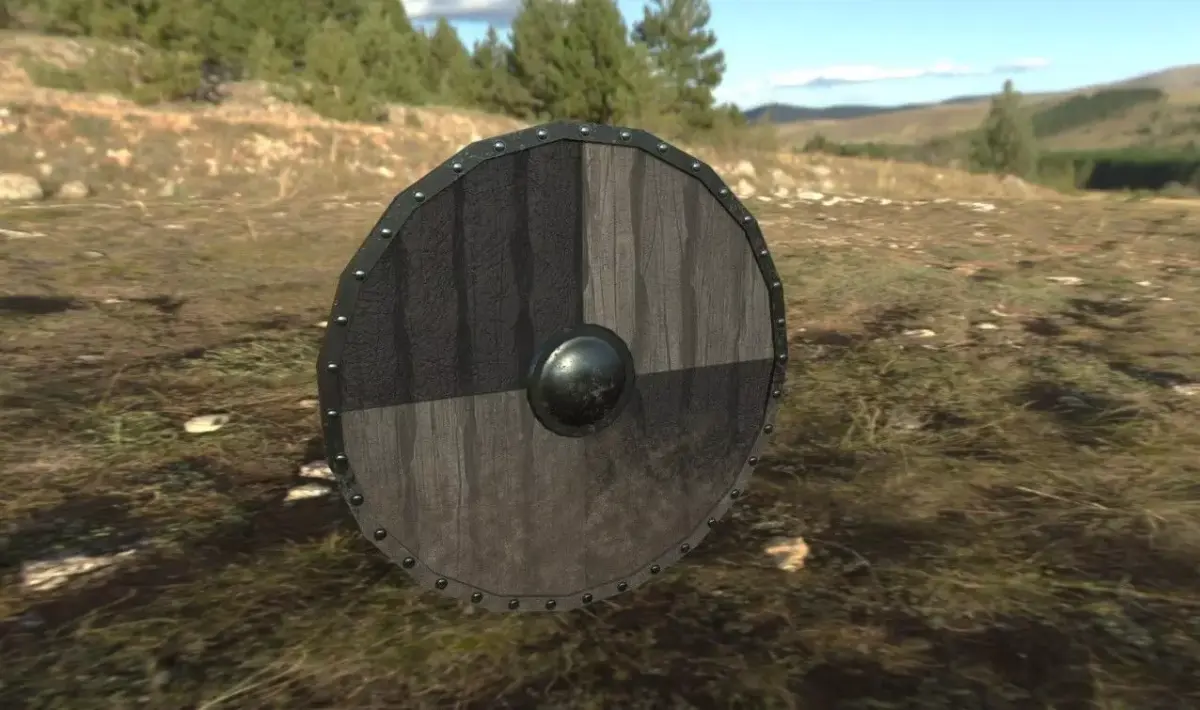 Viking Shield PBR Free low-poly 3D model