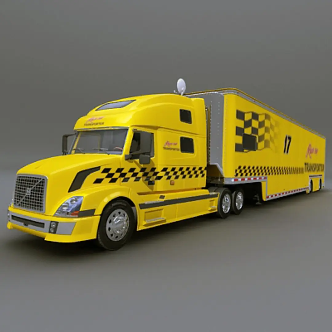 RACE CAR TRANSPORTER 02 3D model