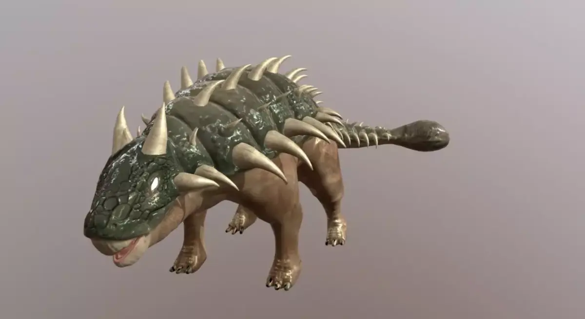 Ankylosaurus dinosaur with spikes 3D model