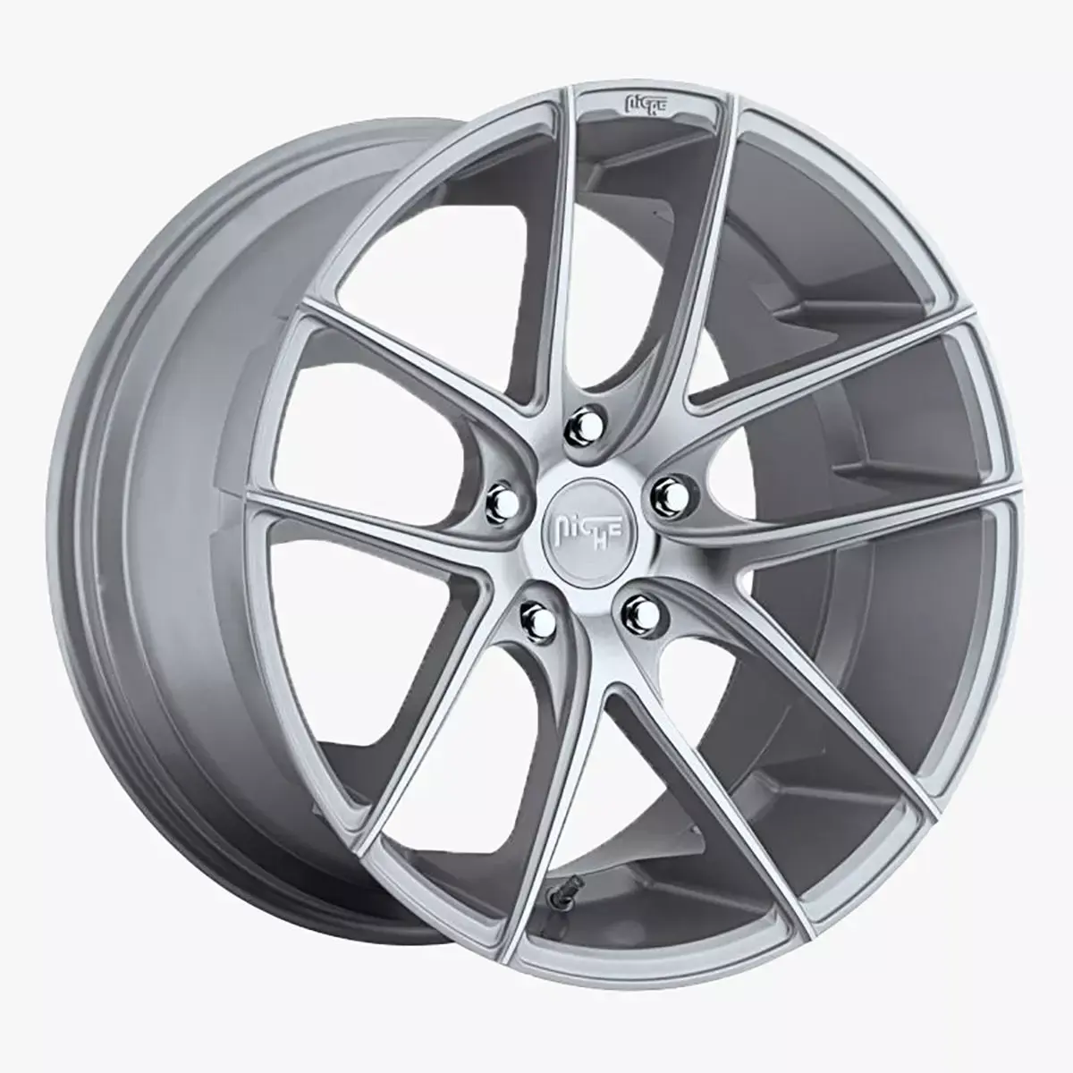 Niche Targa Wheel Offset Silver With Machined Face 3D model
