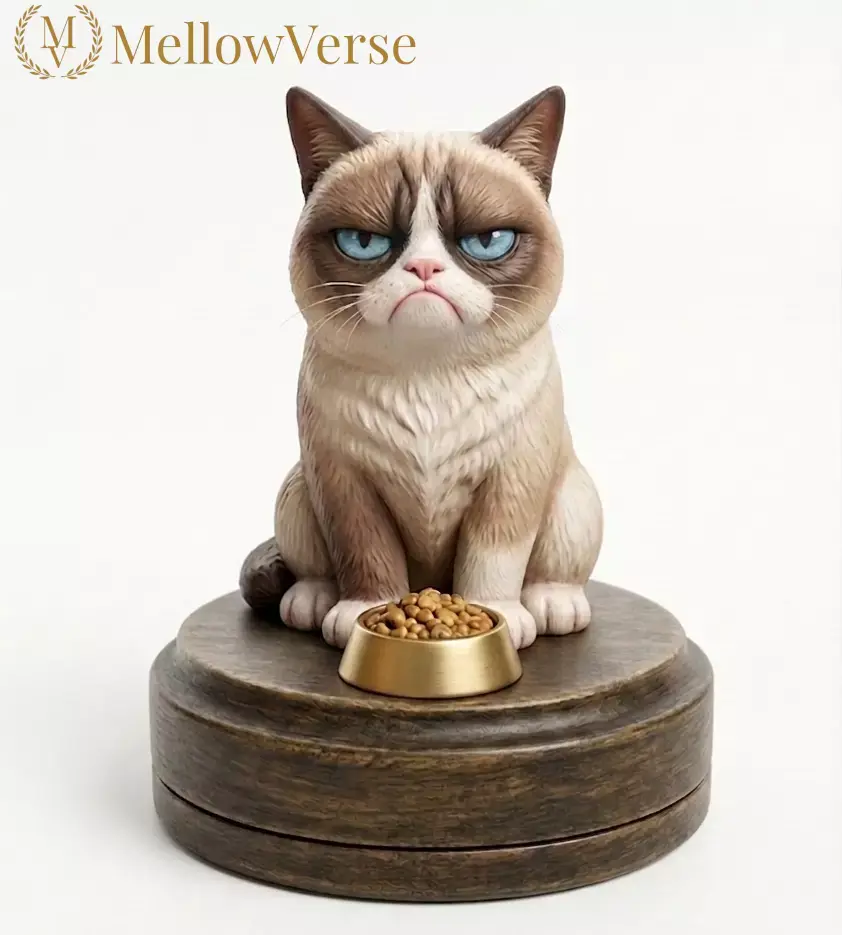 Grumpy Cat Herb Grinder-2-Part Magnetic - MellowVerse 3D print model