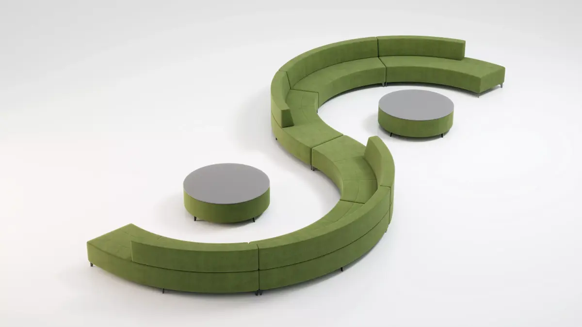 S-Shape Office Sofa - Kontour 3D model