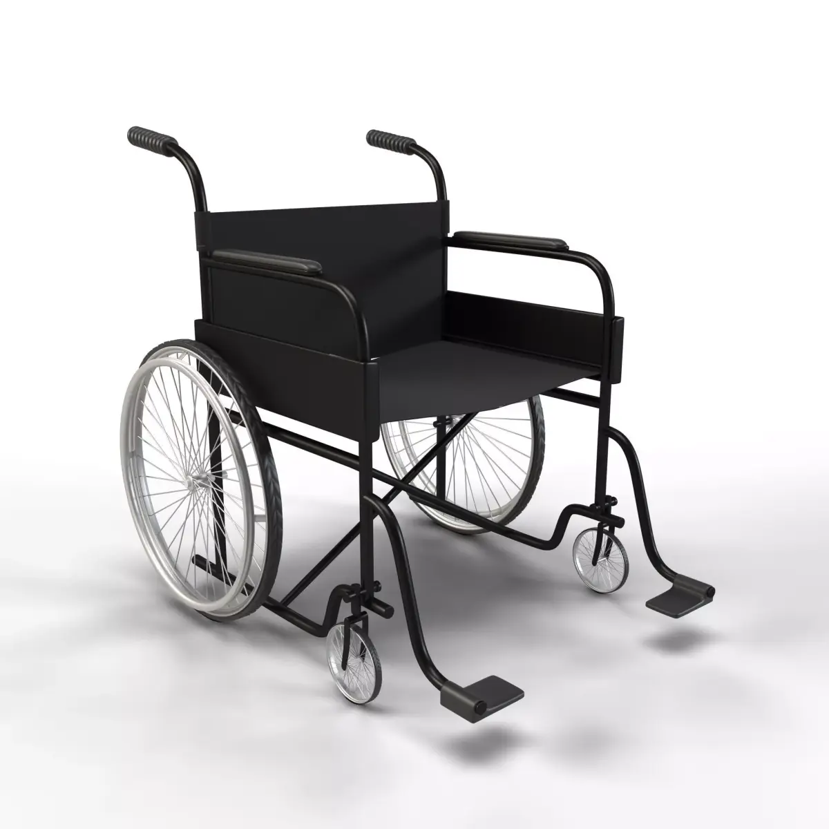 Disability wheelchair Low-poly 3D model