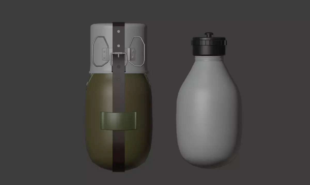 WWII Romanian Canteen 3D model