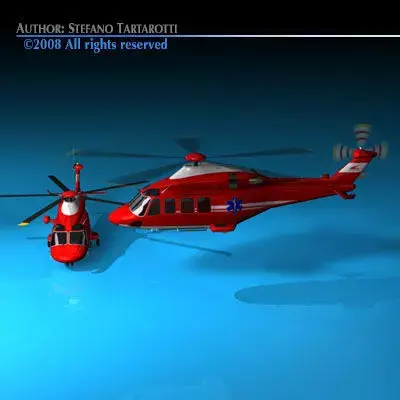 AW139 air ambulance 3D model