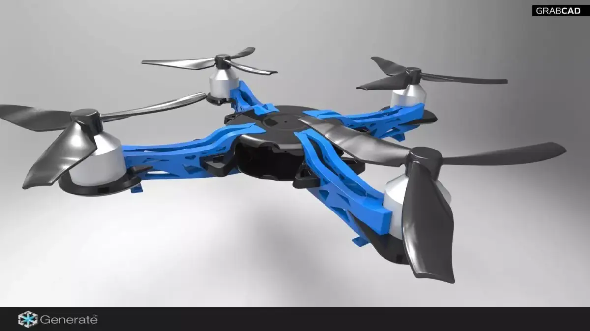 drown drone with propellers 3D print model