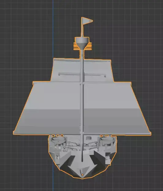 Privateer lowpoly Low-poly 3D model