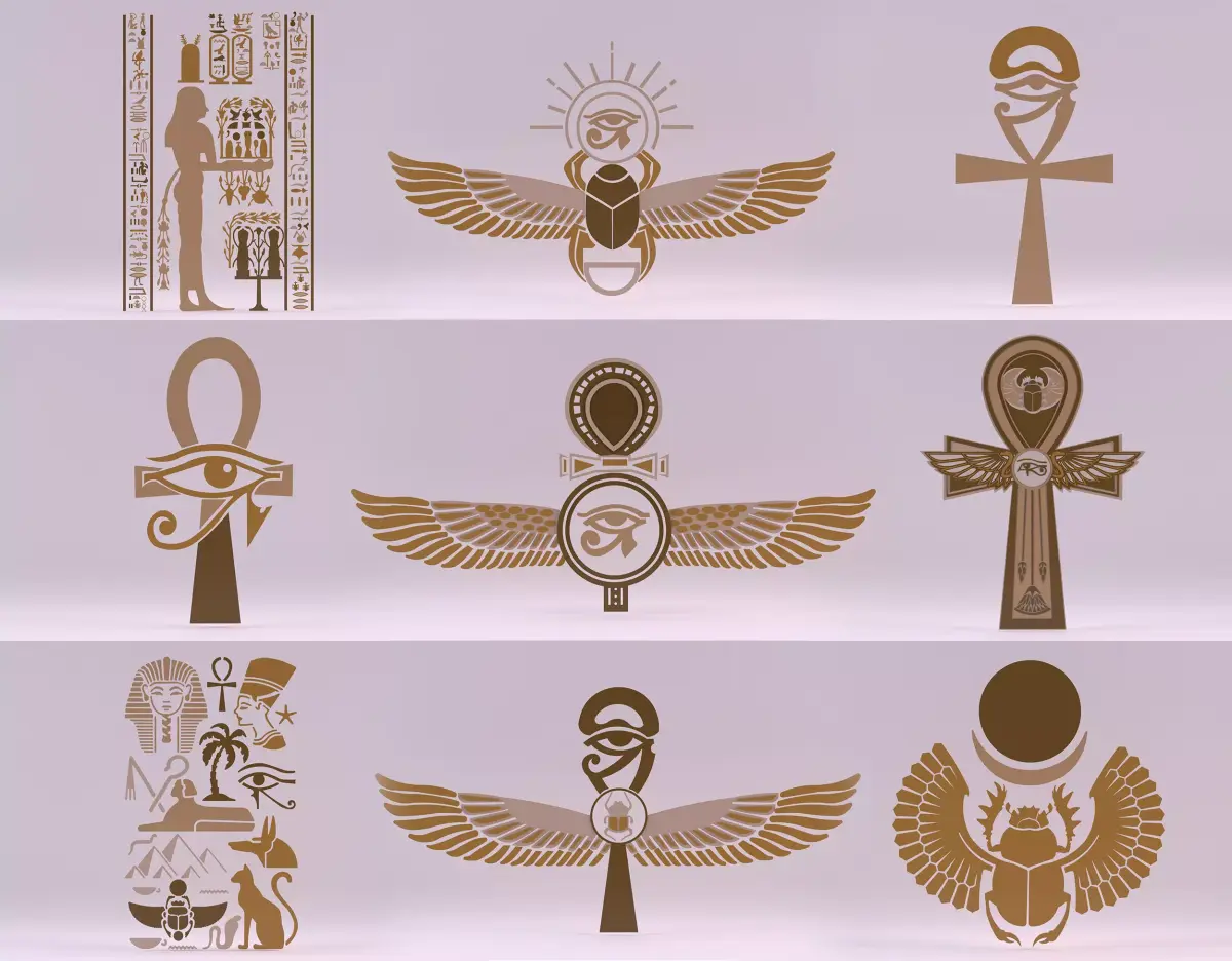 10 Models - Egyptian Symbols - Collection 02 