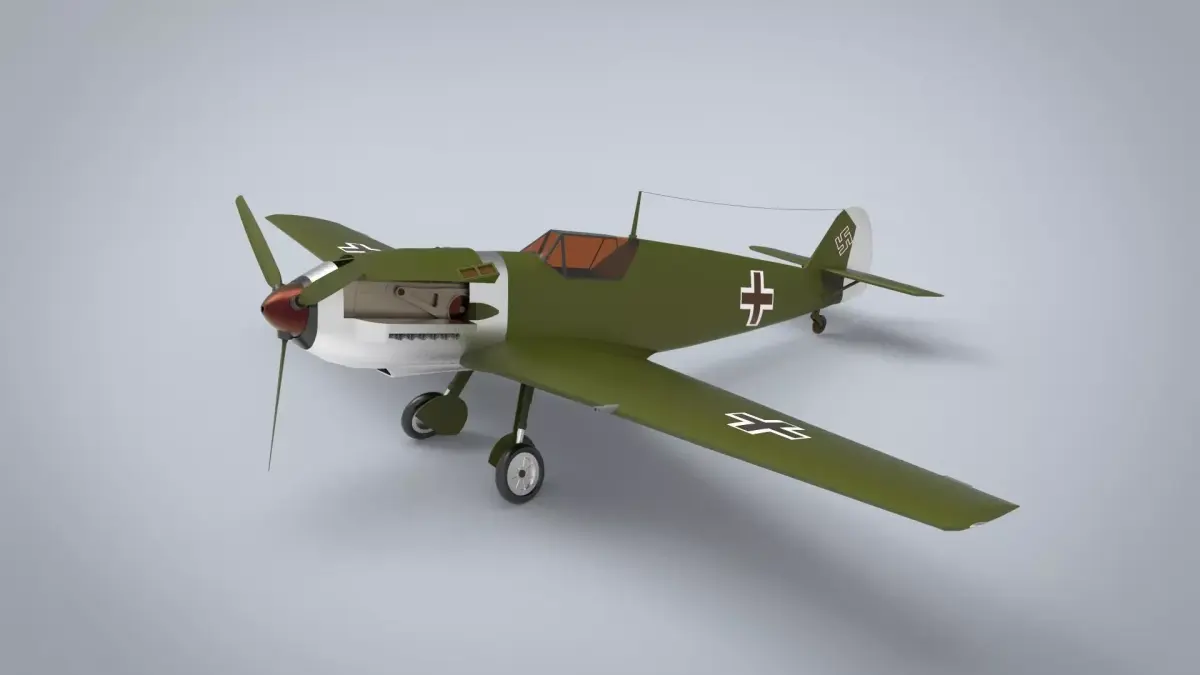 Messerschmitt Bf 109 3D model 9
