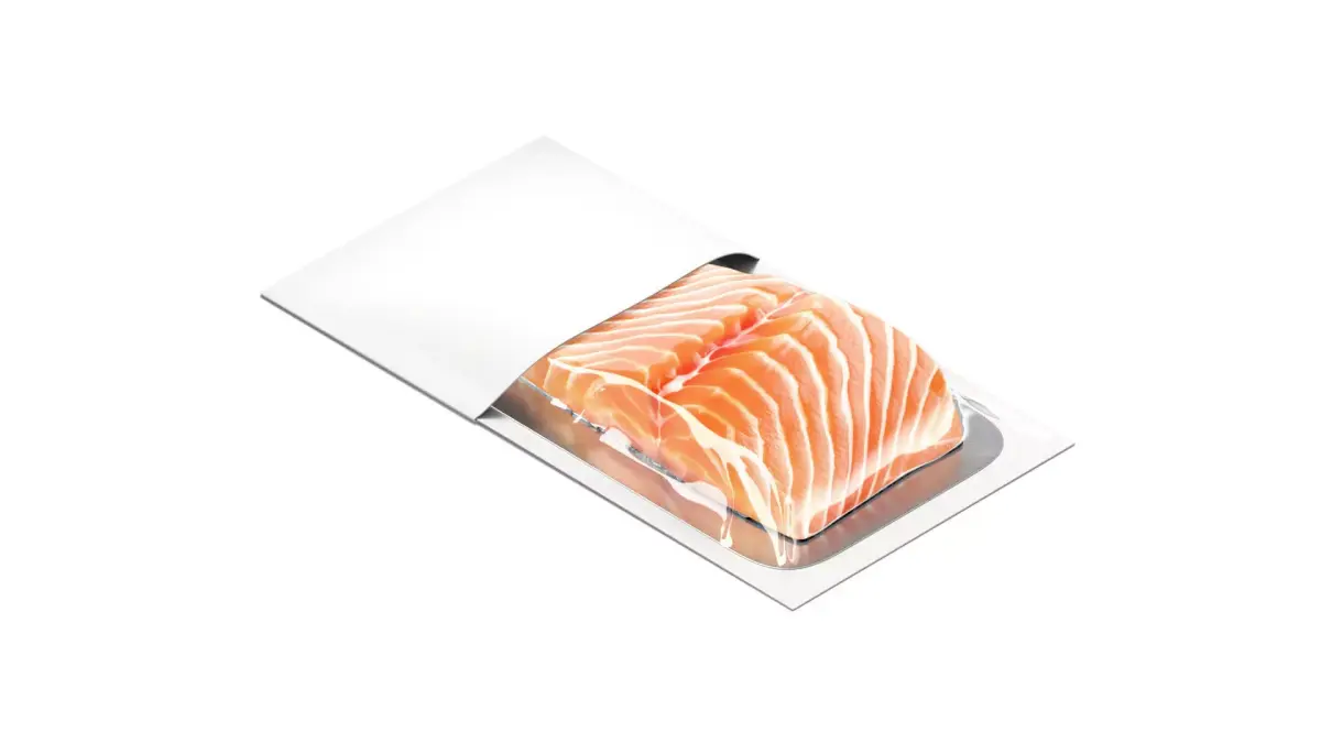 White Salmon Carton Pack - trout cardboard container  3D model