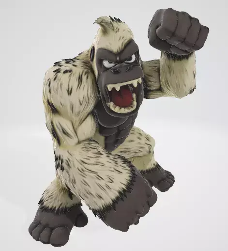 Angry Cartoon Monkey 3D model