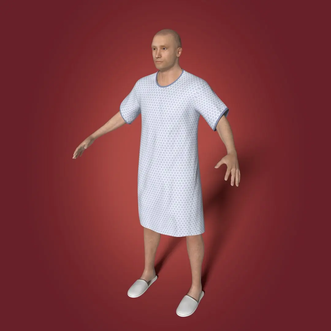 Old Caucasian Man 3D model