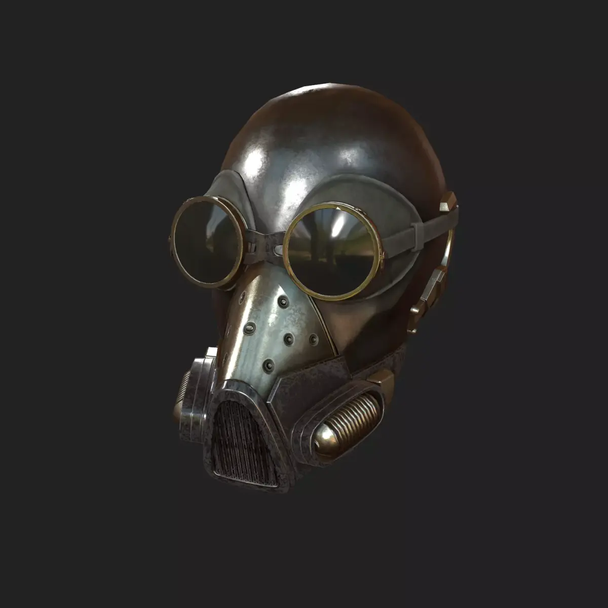 Scifi helmet ver 9 Low-poly 3D model