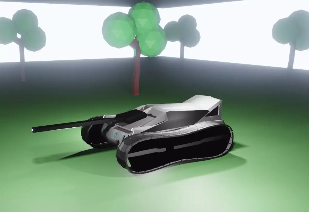 Sci-Fi Tank Low-poly 3D model