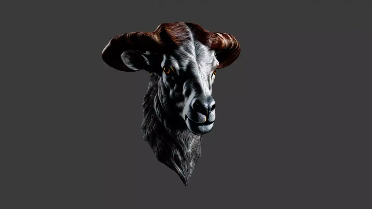 Animal Head Low-poly 3D model 23