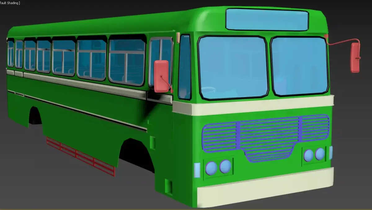 Lanka Ashok Leyland Bus body - Base model 3D model
