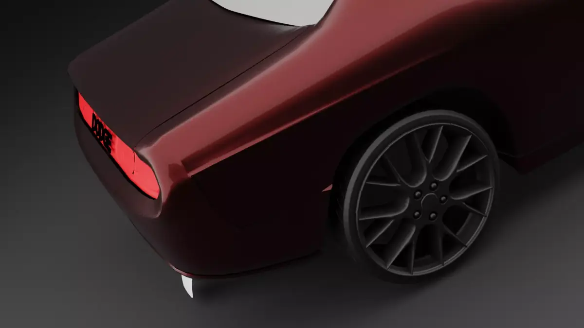 Dodge Challenger Free Free low-poly 3D model