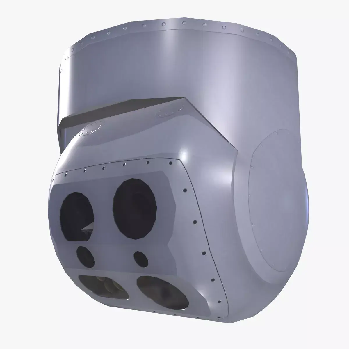 Helicopter camera TOES 520 Low-poly 3D model