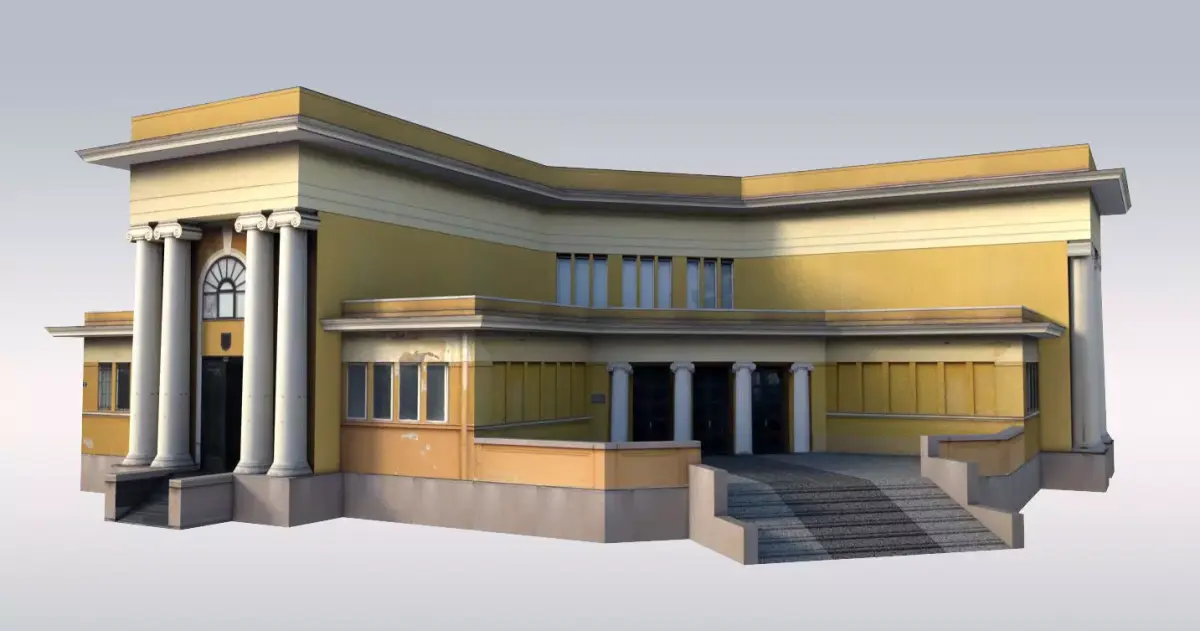 Classical Art Gallery Low-poly 3D model