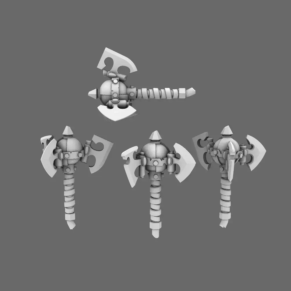 SO Blue Lads Elf Looted Axe Mauls NOHAND 3D print model