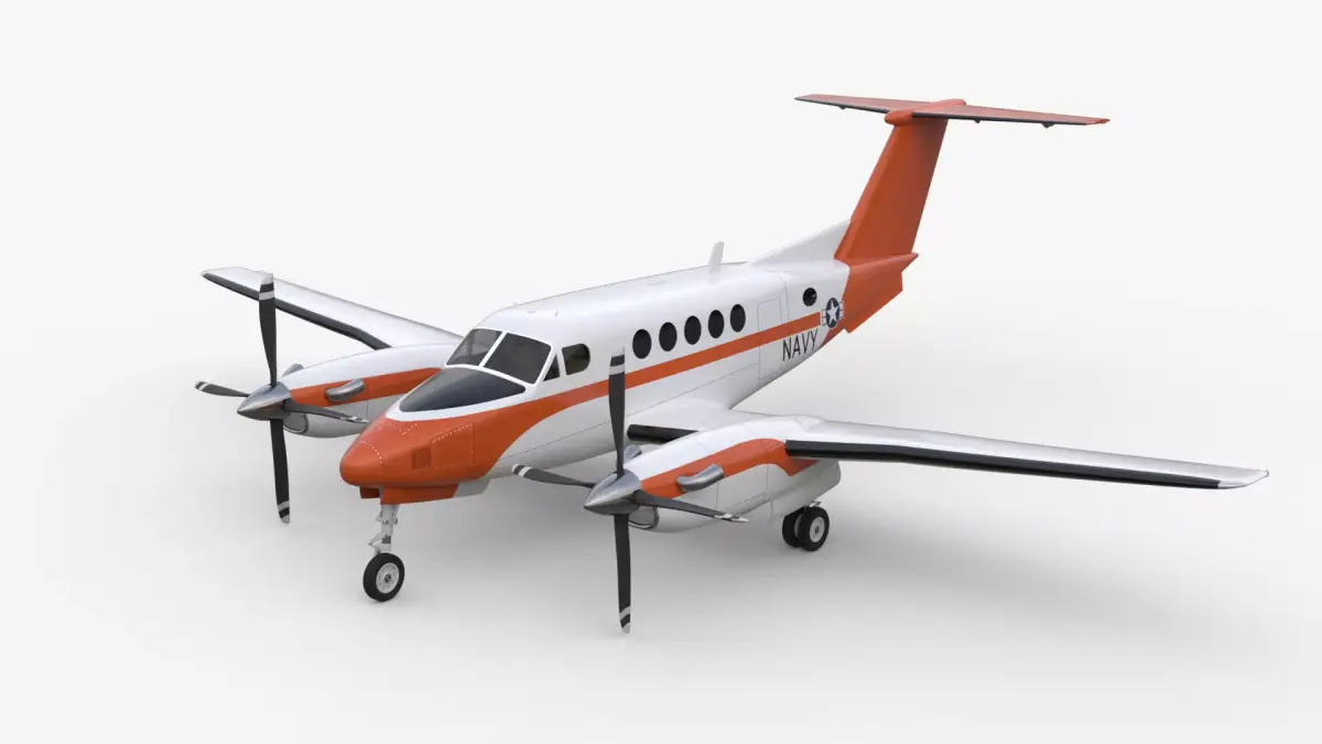Beechcraft King Air Navy Edition 3D model