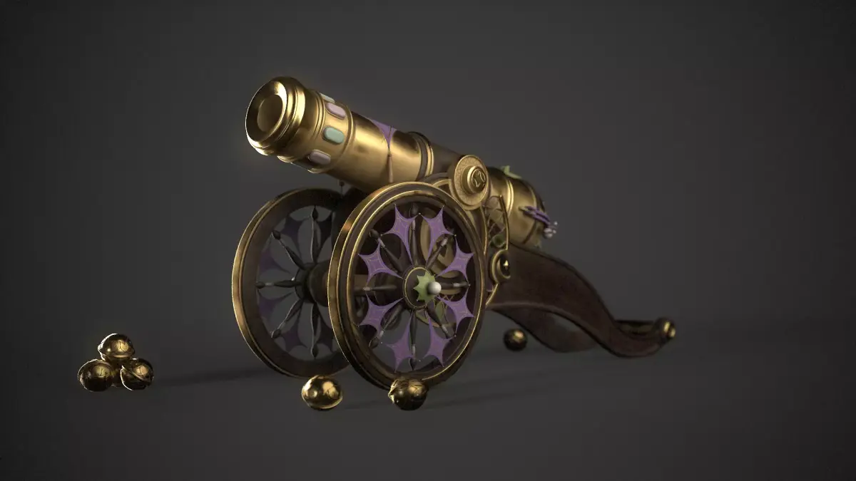 Cannon 3D model 3